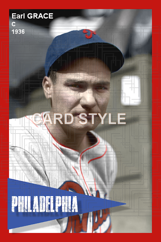 Earl Grace - 1936 Philadelphia Phillies - choose a size & style
