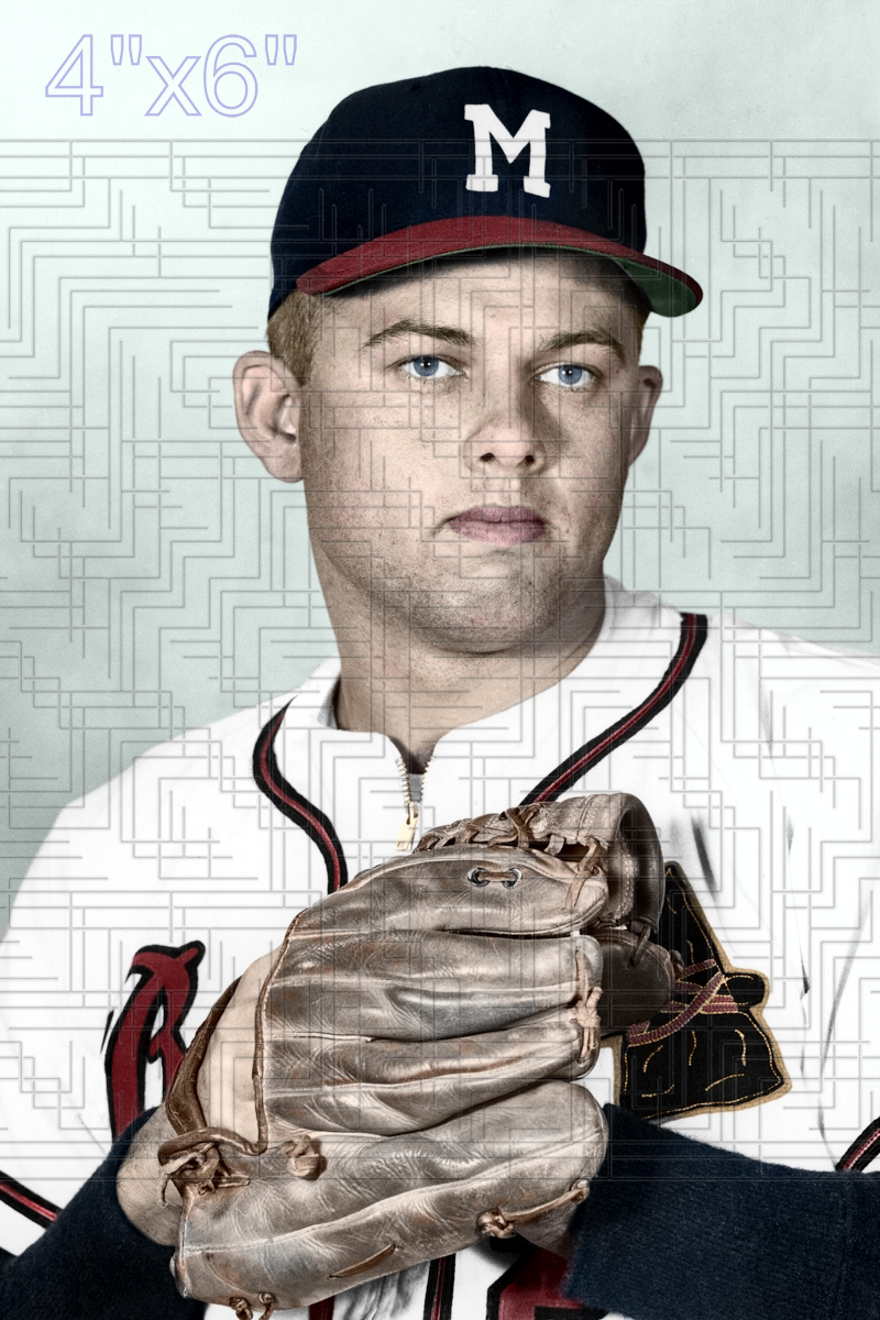 Earl Hersh - 1956 Milwaukee Braves - choose a size & style