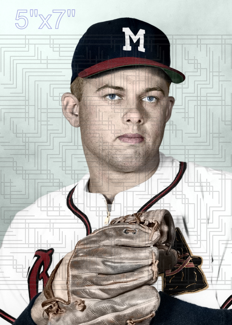Earl Hersh - 1956 Milwaukee Braves - choose a size & style