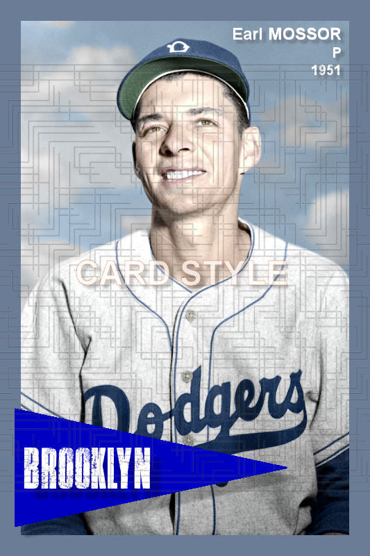 Earl Mossor  - 1951 Brooklyn Dodgers - choose a size & style