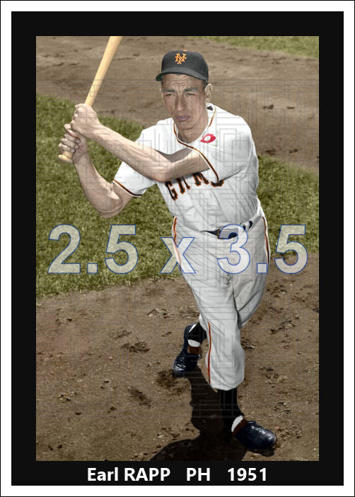 Earl Rapp - 1951 New York Giants - choose a size & style