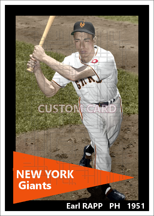Earl Rapp - 1951 New York Giants - choose a size & style
