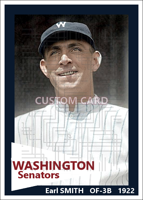 Earl Smith - 1922 Washington Senators - choose a size & style