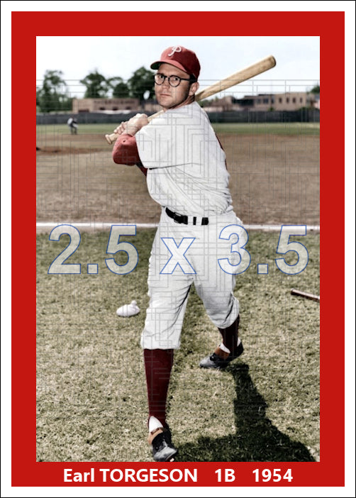 Earl Torgeson - 1954 Philadelphia Phillies - choose a size & style