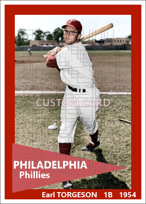 Earl Torgeson - 1954 Philadelphia Phillies - choose a size & style