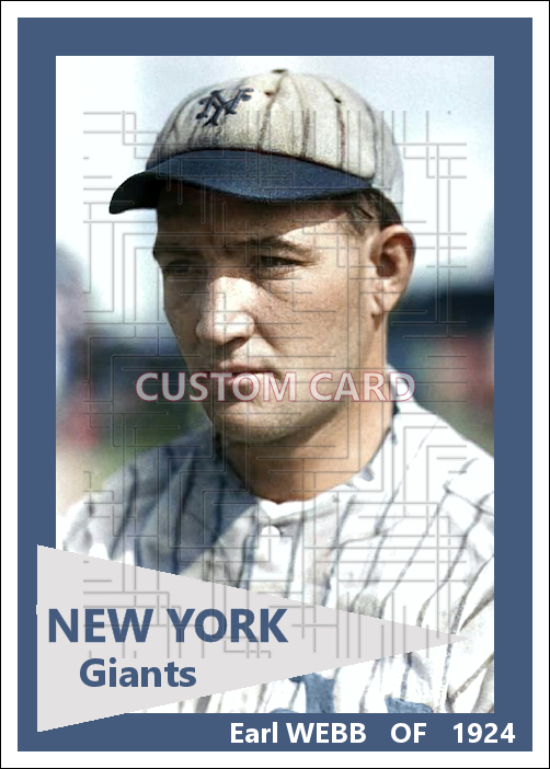 Earl Webb - 1924 New York Giants - choose a size & style