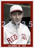 Earl Webb - 1930 Boston Red Sox - choose a size & style