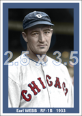 Earl Webb - 1933 Chicago White Sox - choose a size & style