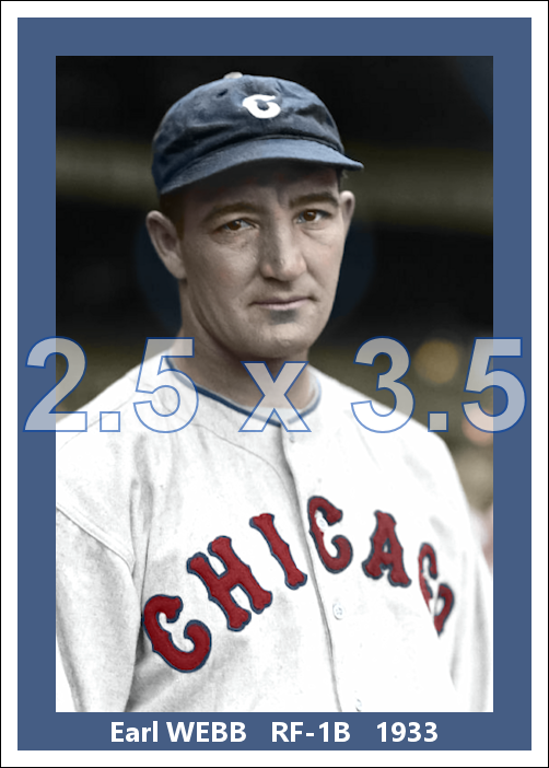 Earl Webb - 1933 Chicago White Sox - choose a size & style