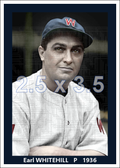 Earl Whitehill - 1936 Washington Senators - choose a size & style