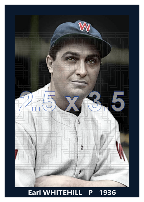 Earl Whitehill - 1936 Washington Senators - choose a size & style