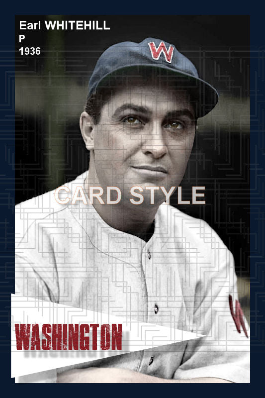 Earl Whitehill - 1936 Washington Senators - choose a size & style