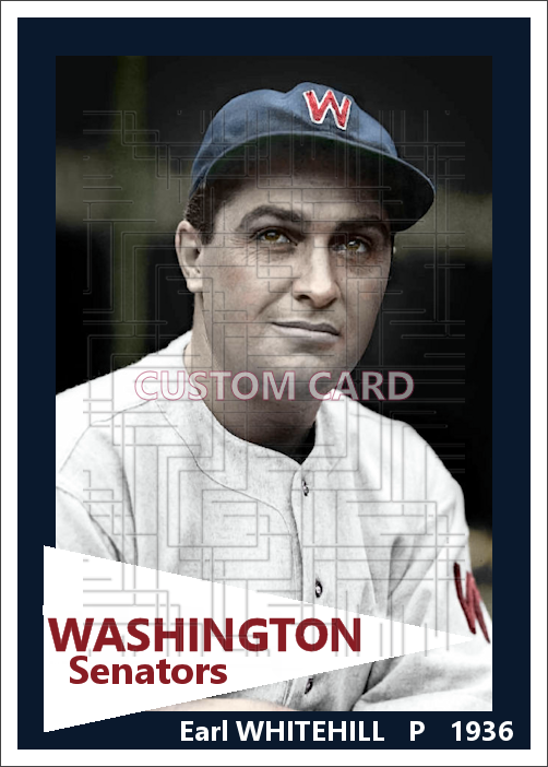 Earl Whitehill - 1936 Washington Senators - choose a size & style