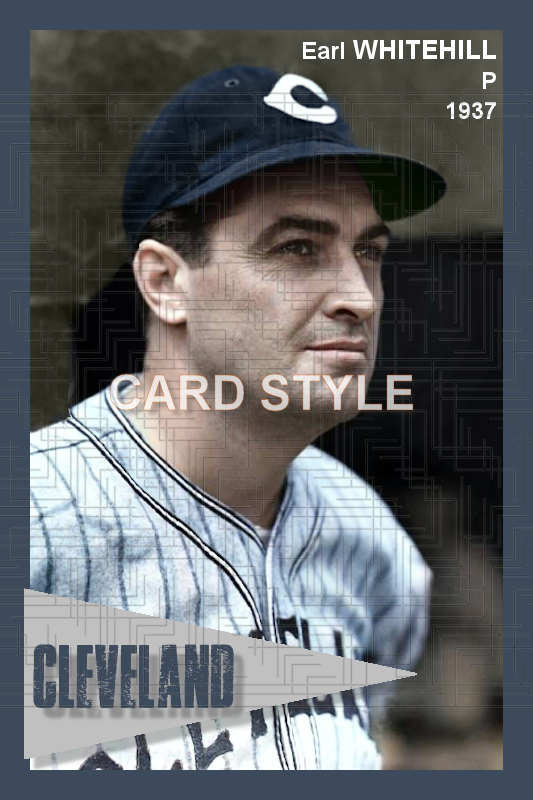 Earl Whitehill - 1937 Cleveland Indians - choose a size & style