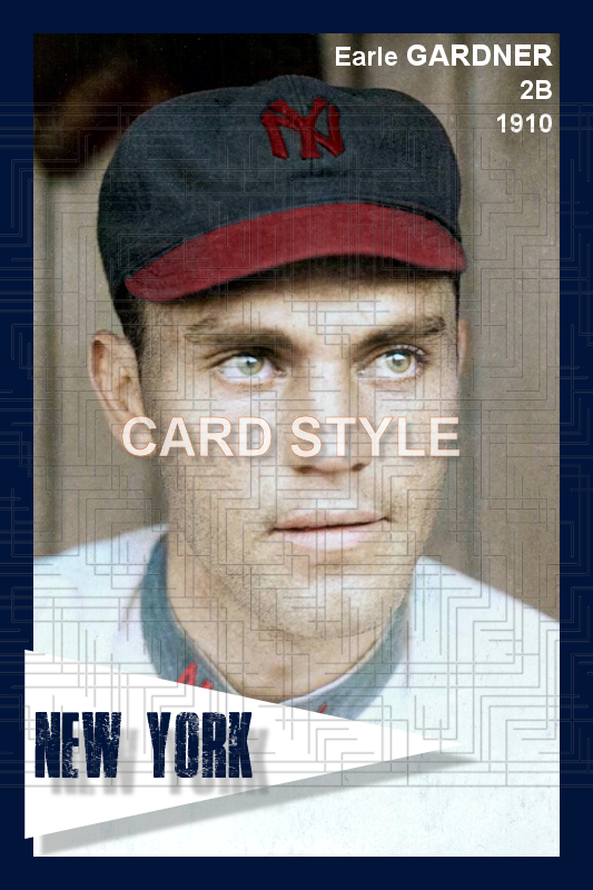 Earle Gardner - 1910 New York Highlanders - choose a size & style