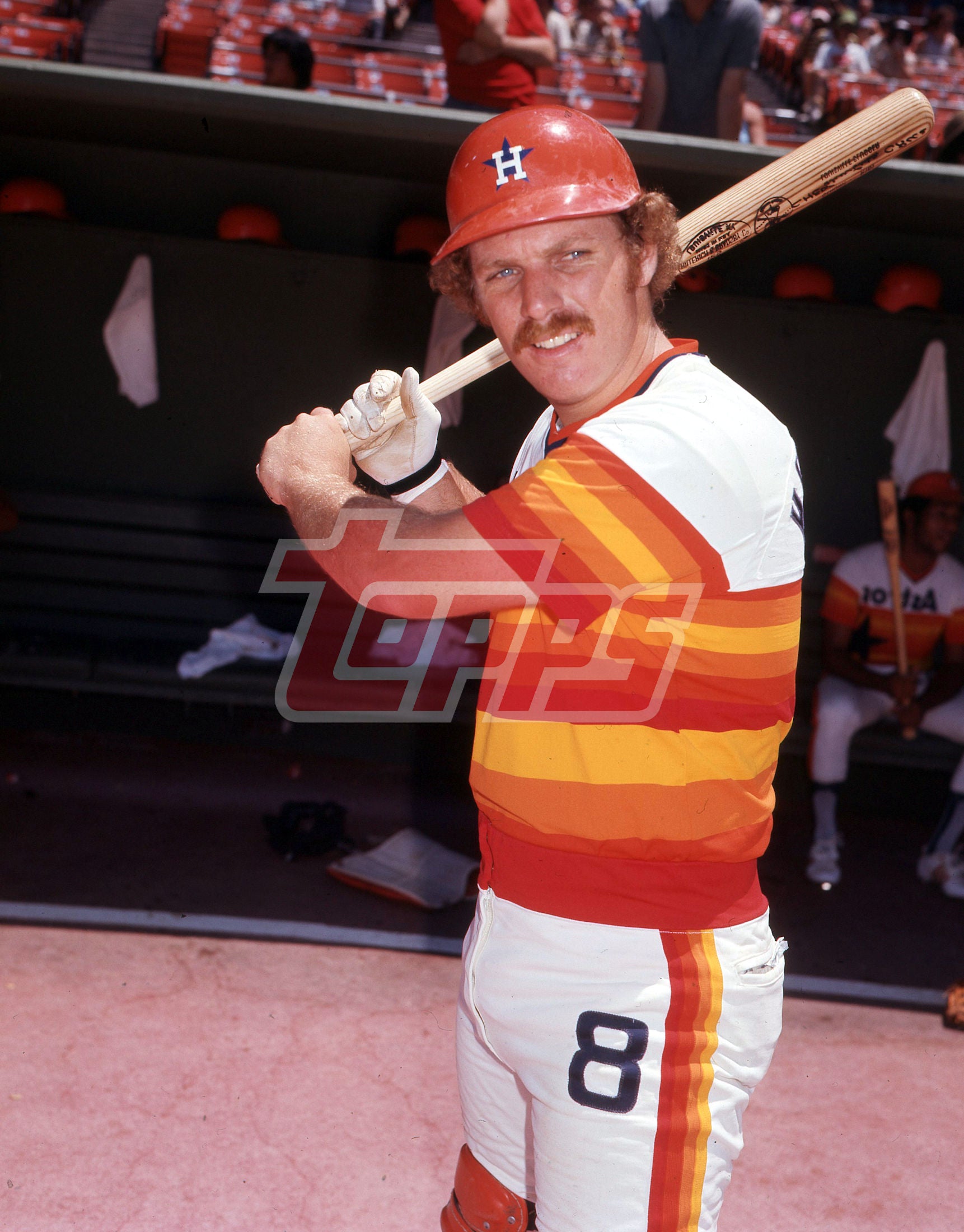 Ed Herrmann - 1976-78 Houston Astros - original ToppsVault medium format color transparency