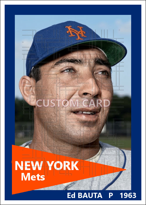 Ed Bauta - 1963 New York Mets - choose a size & style