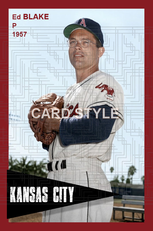 Ed Blake - 1957 Kansas City Athletics - choose a size & style