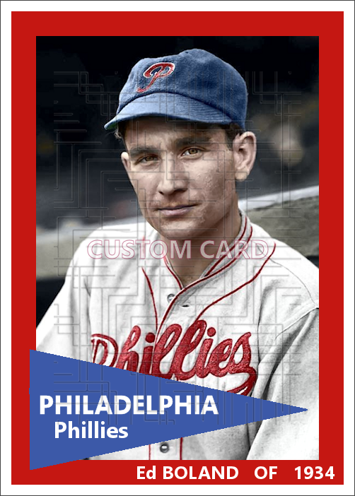 Ed Boland - 1934 Philadelphia Phillies - choose a size & style