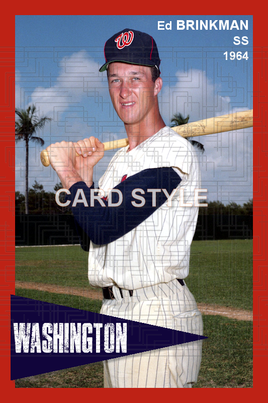 Ed Brinkman - 1964 Washington Senators - choose a size & style