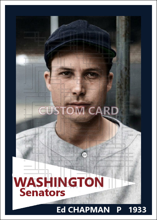Ed Chapman - 1933 Washington Senators - choose a size & style