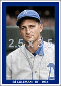 Ed Coleman - 1934 Philadelphia Athletics - choose a size & style
