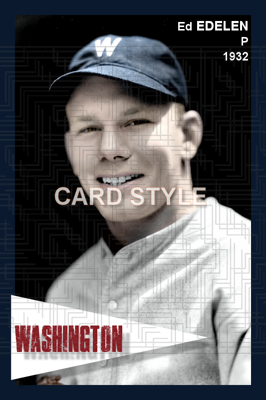 Ed Edelen - 1932 Washington Senators - choose a size & style