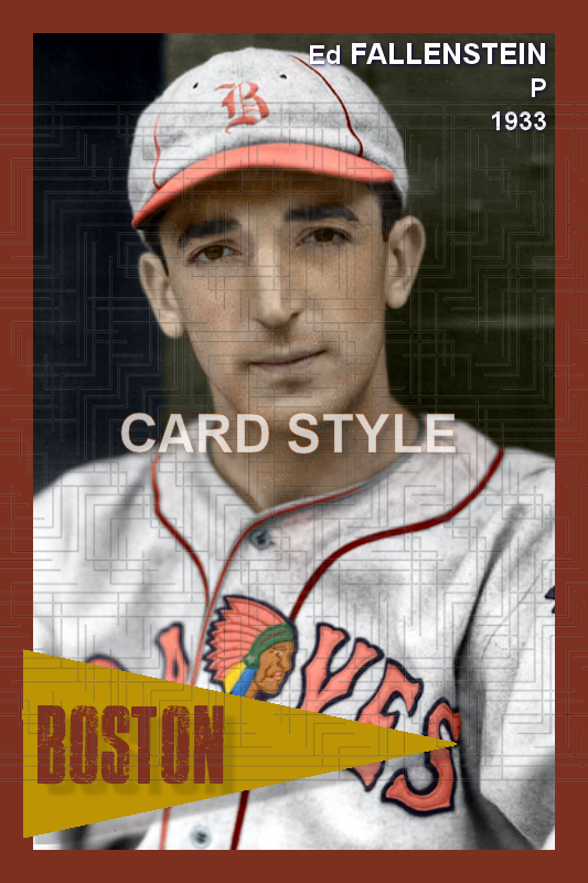Ed Fallenstein - 1933 Boston Braves - choose a size & style