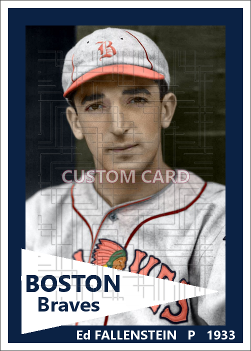 Ed Fallenstein - 1933 Boston Braves - choose a size & style
