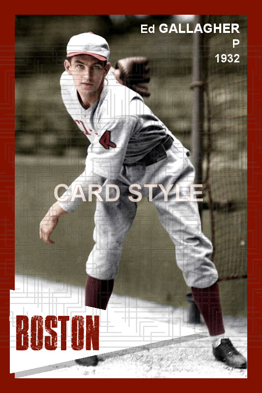 Ed Gallagher - 1932 Boston Red Sox - choose a size & style
