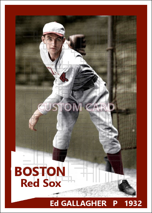 Ed Gallagher - 1932 Boston Red Sox - choose a size & style