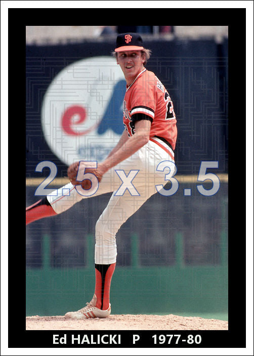 Ed Halicki - 1977-80 San Francisco Giants - choose a size & style