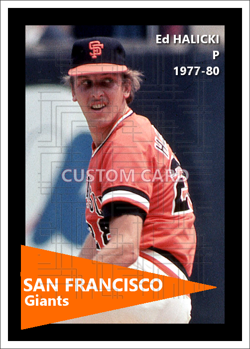 Ed Halicki - 1977-80 San Francisco Giants - choose a size & style