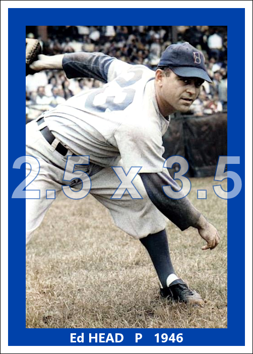 Ed Head - 1946 Brooklyn Dodgers - choose a size & style