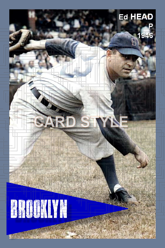 Ed Head - 1946 Brooklyn Dodgers - choose a size & style
