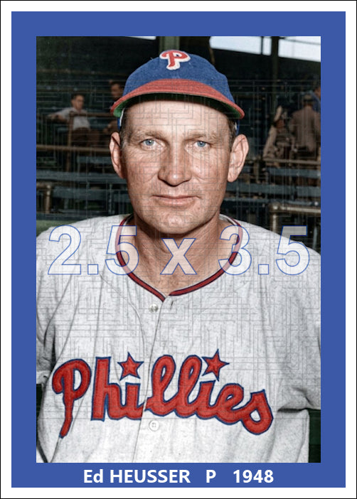 Ed Heusser - 1948 Philadelphia Phillies - choose a size & style
