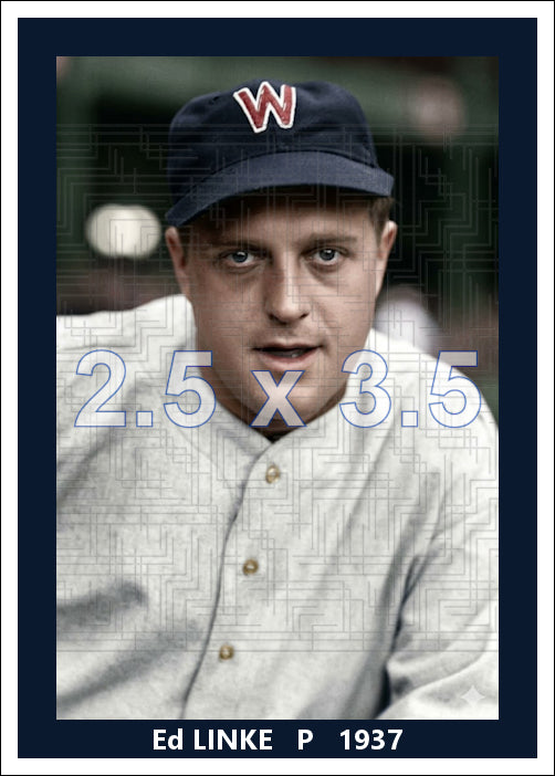 Ed Linke - 1937 Washington Senators - choose a size & style