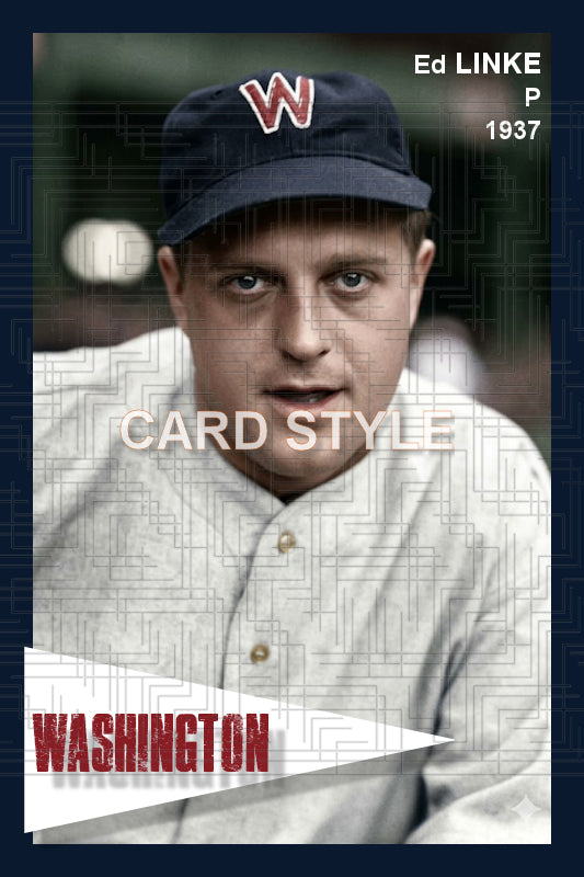 Ed Linke - 1937 Washington Senators - choose a size & style