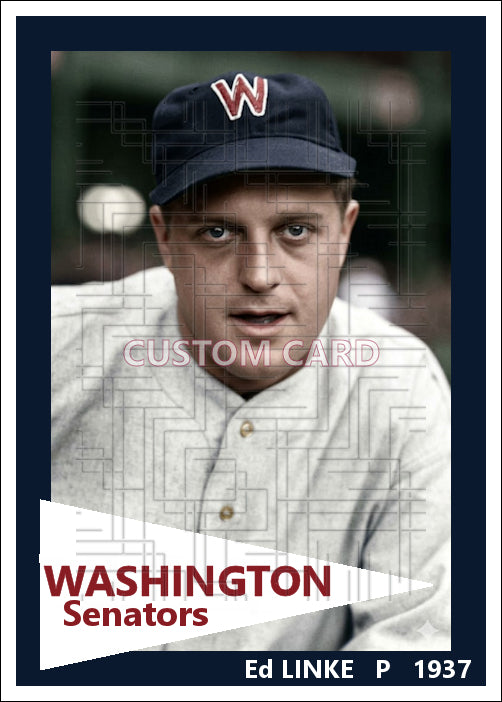 Ed Linke - 1937 Washington Senators - choose a size & style