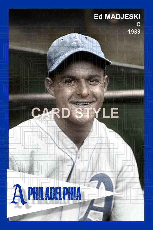 Ed Madjeski - 1933 Philadelphia Athletics - choose a size & style
