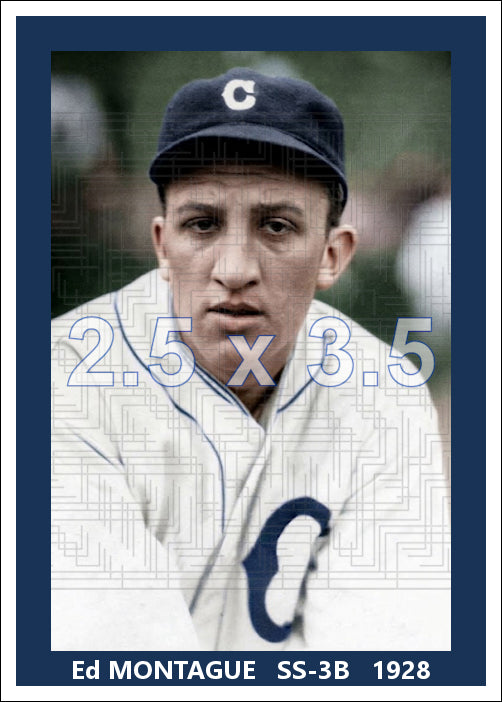 Ed Montague - 1928 Cleveland Indians - choose a size & style