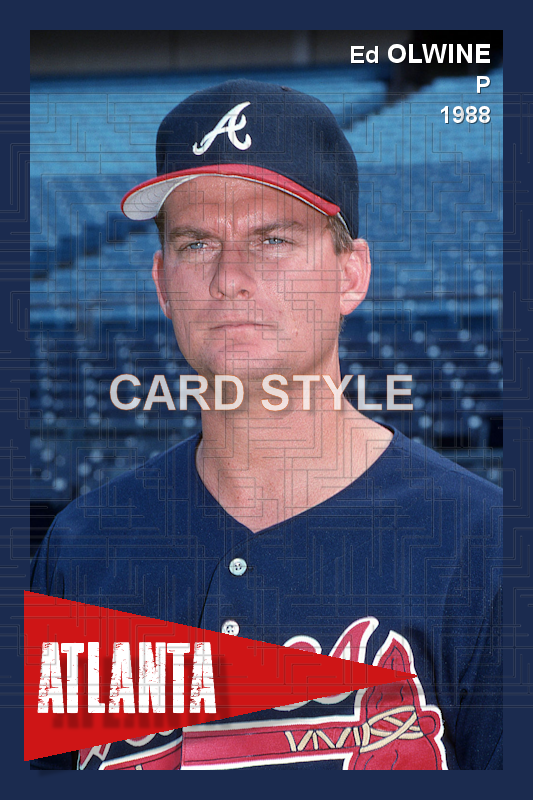 Ed Olwine - 1988 Atlanta Braves - choose a size & style