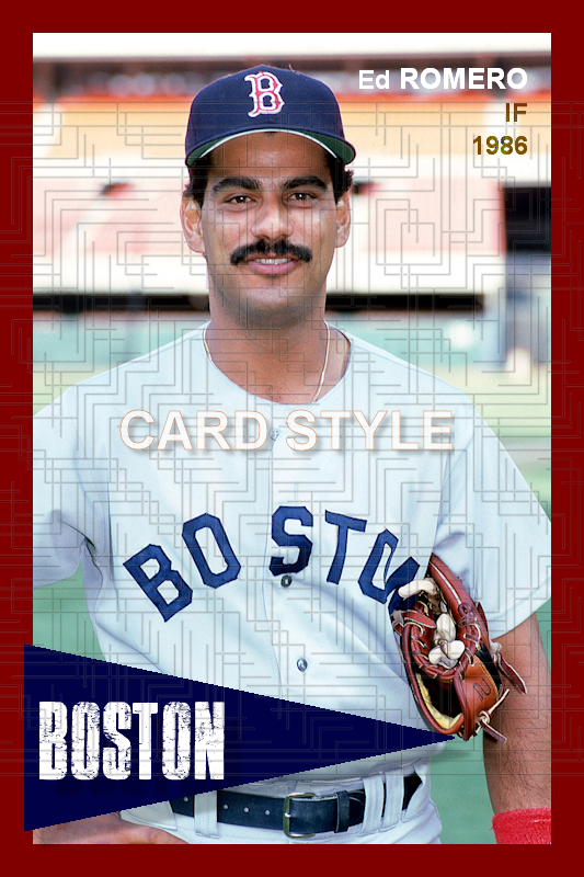 Ed Romero - 1986 Boston Red Sox - choose a size & style