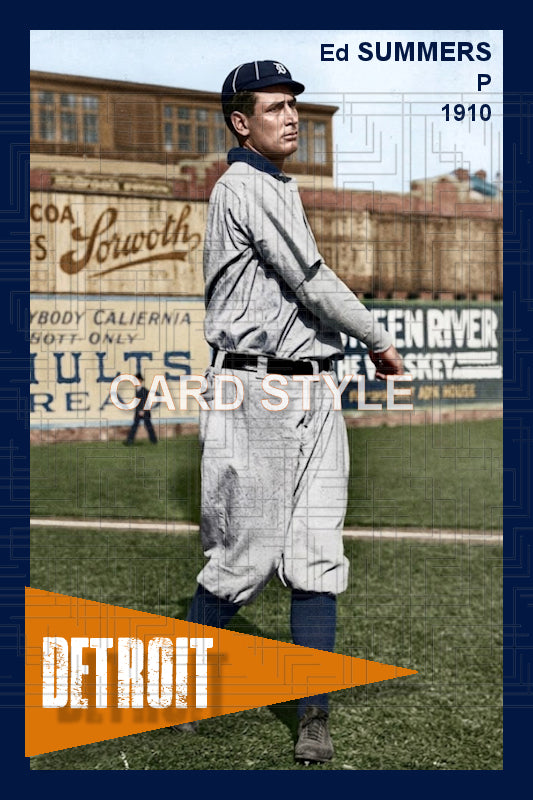 Ed Summers - 1910 Detroit Tigers - choose a size & style
