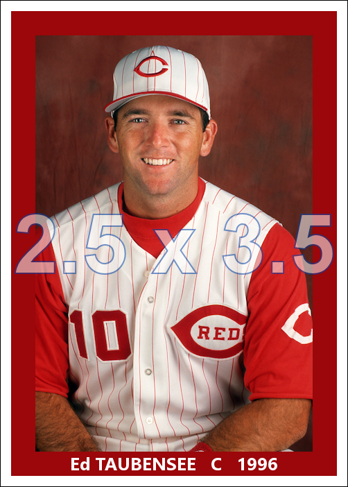 Ed Taubensee - 1996 Cincinnati Reds - choose a size & style