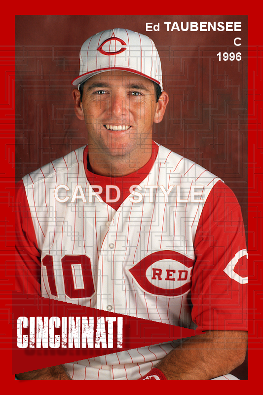 Ed Taubensee - 1996 Cincinnati Reds - choose a size & style