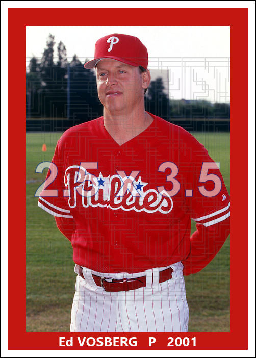 Ed Vosberg - 2001 Philadelphia Phillies - choose a size & style