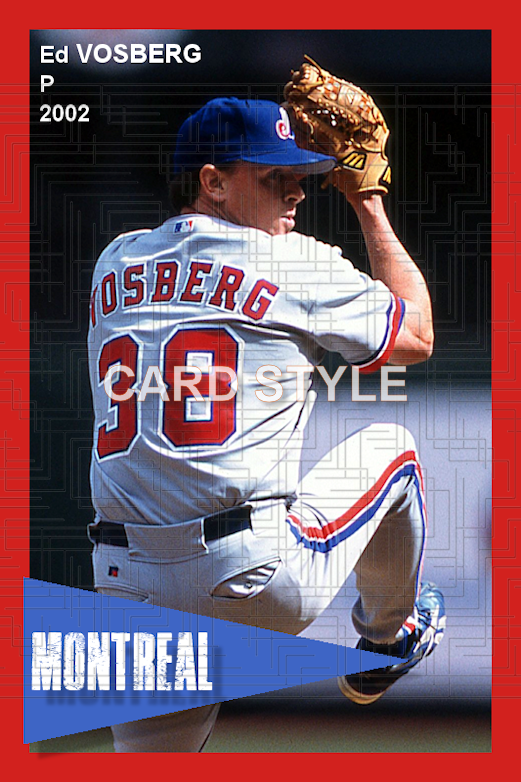 Ed Vosberg - 2002 Montreal Expos - choose a size & style
