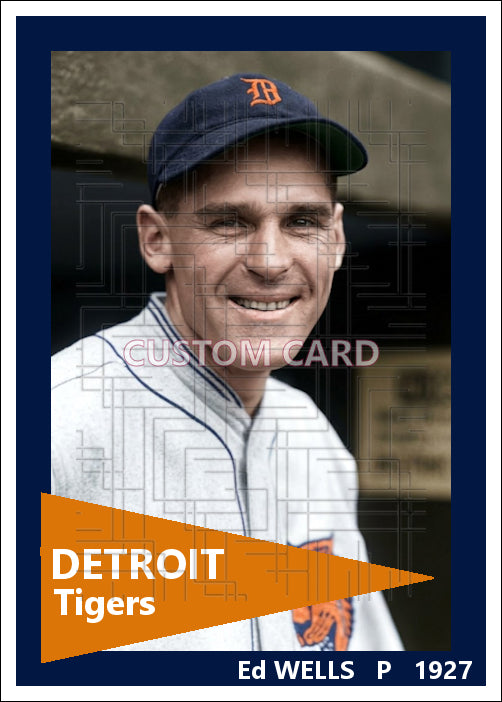 Ed Wells - 1927 Detroit Tigers - choose a size & style