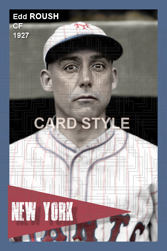 Edd Roush - 1927 New York Giants - choose a size & style